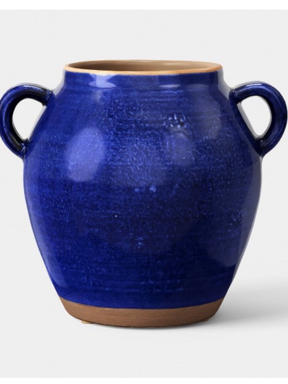 THRESHOLD NWT Medium Tuscan Ceramic Handled Vase Blue